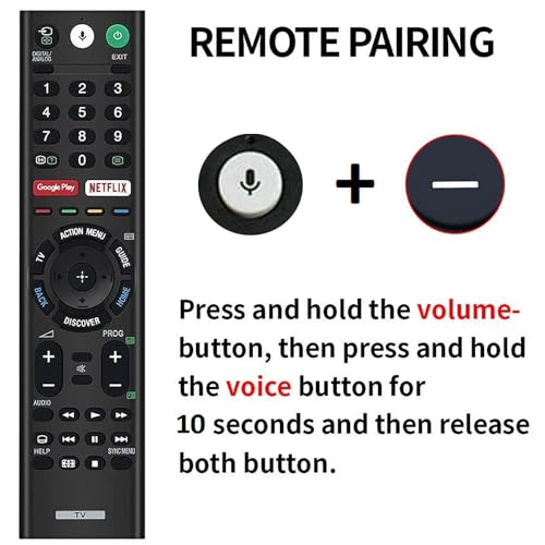 Image of ZIEVA Compatible with Sony bravia Smart Tv Remote Control - with Voice - with Hot Keys G0ogle Play and Netfix - Use for LCD LED OLED QLED UHD 4K Android (Tx 200P)