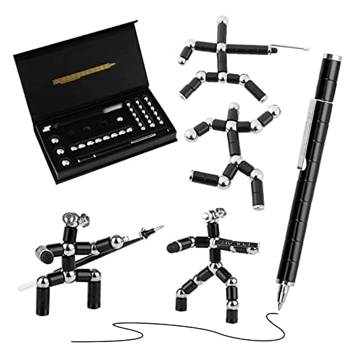 Magnetic Fidget Pen, Fidget Pen Decompression Magnetic Fidget Toy Pen for ADHD Autism Fidget Pen, Fidget Pens for Adults Teens and Kids (Black)
