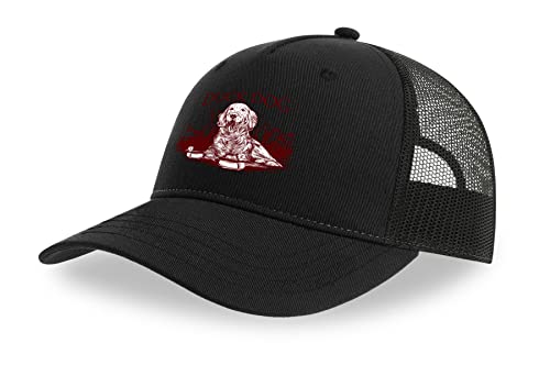 Casquette de camionneur noire en coton style duck avec visière incurvée