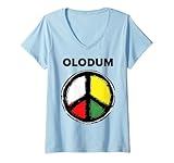 Women's Olodum Bahia Salvador Drum Beat Aesthetic Afro Brazilian V-Neck T-Shirt