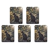 Lot de 5 désodorisants à suspendre pour voiture, citronnier et chat, cartes parfumées pour voiture, aromathérapie, tablettes pour voiture