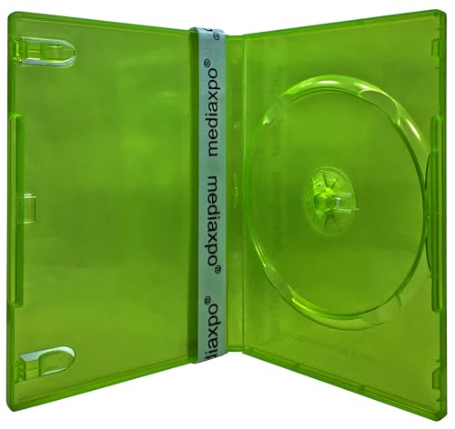 Mediaxpo Standard Clear Dark Green (Forest) Color Single DVD Cases (Pack of 200)