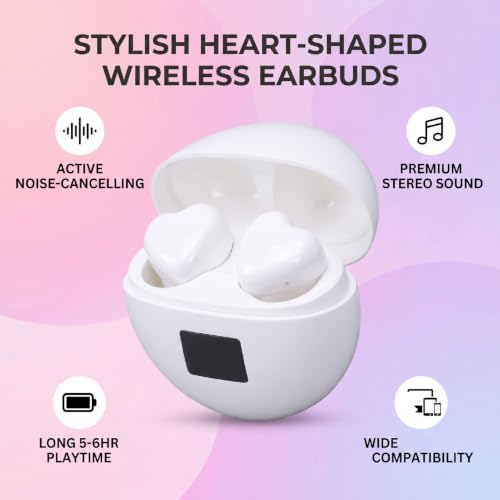 Auriculares inalámbricos Bluetooth 5.4 de diadema interna con estuche de carga blanco 4