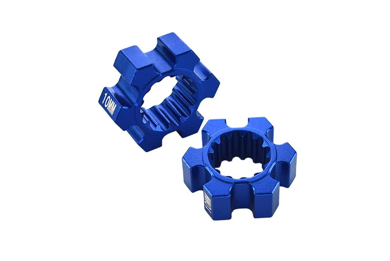GPM For Traxxas X Maxx 4X4 Upgrade Parts Aluminum Wheel Hex (10mm Thickness) - 2Pcs Blue