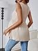 MakeMeChic Women's Maternity Tank Tops Summer Rib Knitted Flared Hem Sleeveless Buttoned Pregnancy Shirt Tops Khaki XX-Large