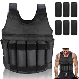 FK Sports Weighted Vest 5Kg/10Kg/20Kg – Weighted Vest for Women & Men – Weight Vests – Body Weighted Jacket for Boxing, Cardio, Strength And Training – Durable Weighted Running Vest with Ironsand