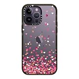 CASETiFY インパクト iPhone 14 Pro Max ケース [MIL規格準拠 (4x MIL-STD-810G)/2.5mからの落下試験をクリア] - Confetti Hearts - グロッシー ブラック