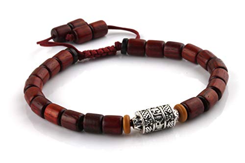 Dowling Brothers Tibetan Buddhist Sandalwood Mantra Bead Bracelet for Men or Women
