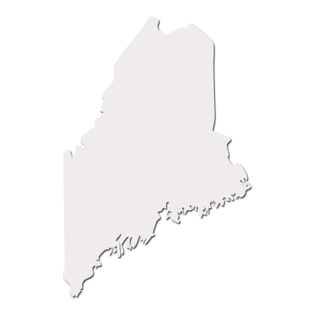 Ivybee DecalsMaine Pine Tree State New England Pride Sticker - White 5" Vinyl for Cars, Macbooks, and Other Laptops