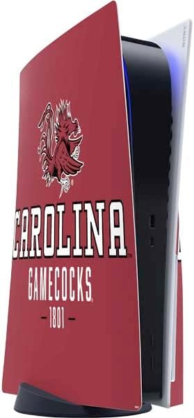 Skinit Decal Gaming Skin Compatible with PS5 Console - Officially Licensed University of South Carolina Gamecocks Logo Black Design