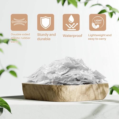 MAQIHAN 30 Disposable Shower Caps Unisex - Large Plastic Hair Caps for Deep Conditioning Shower Cap Reusable Waterproof for Women Men Hair Treatment Bath Cap for Long Hair Travel Essentials - Thumbnail 4