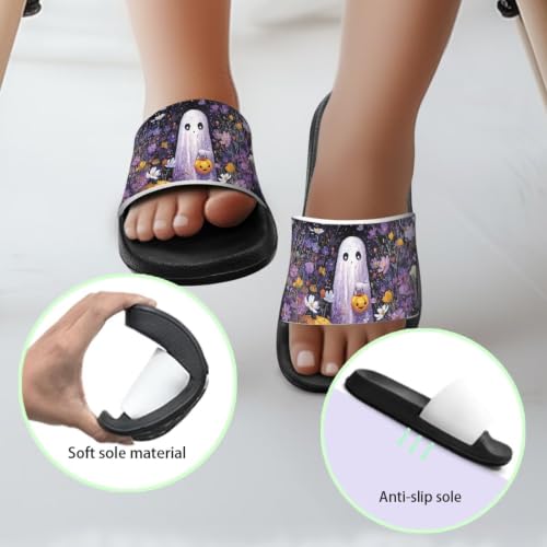 Image of Unisex Slides for Girls Boys Comfortable Slippers Slides Non-slip Shower Shoes House Fashion Thick for Indoor & Outdoor Gifts