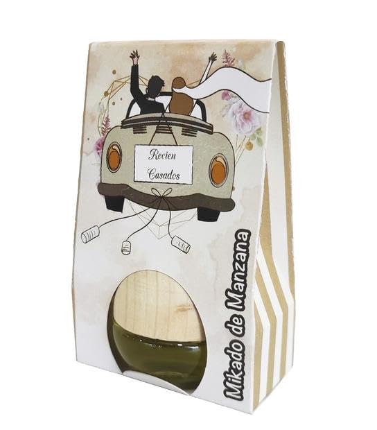 LOTE 20 AMBIENTADOR MANZANA BODA COCHE Y BOLSA.Recuerdos. Regalos Originales. Papelería.Detalles de Bodas, Comuniones, Bautizos, Cumpleaños.