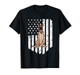Drapeau Américain Noir Blanc Malinoi Belge T-Shirt