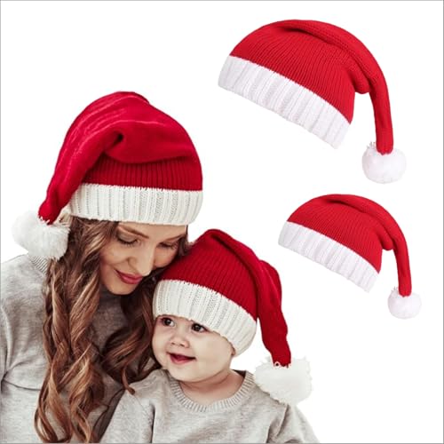 YDUNARISE 2er-Set Weihnachtsmützen Unisex für Erwachsene & Kinder |...