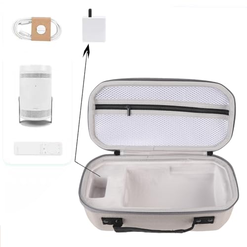 Funda rígida para proyector Nebula Capsule 3 1080P, estuche de viaje a prueba de golpes y lluvia en nylon EVA con interior de terciopelo, compatible con proyectores HY300, HY300 Pro y HY320 miniatura 5