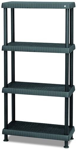 Scaffale in Polipropilene 5 Ripiani 80X35X170H cm colore Nero