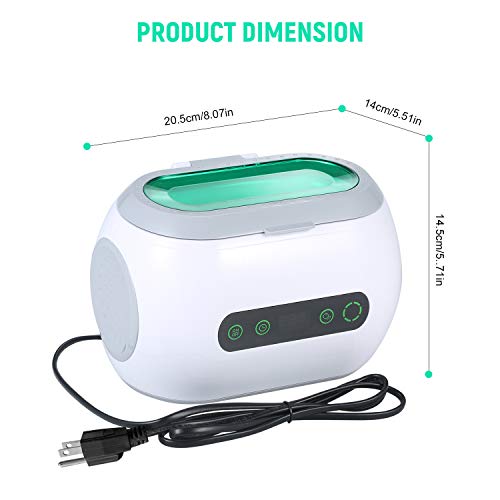 ERYUE Máquina De Limpeza,Limpador Ultrassônico Digital 600Ml Com Função De Desgaseificação De Óculos