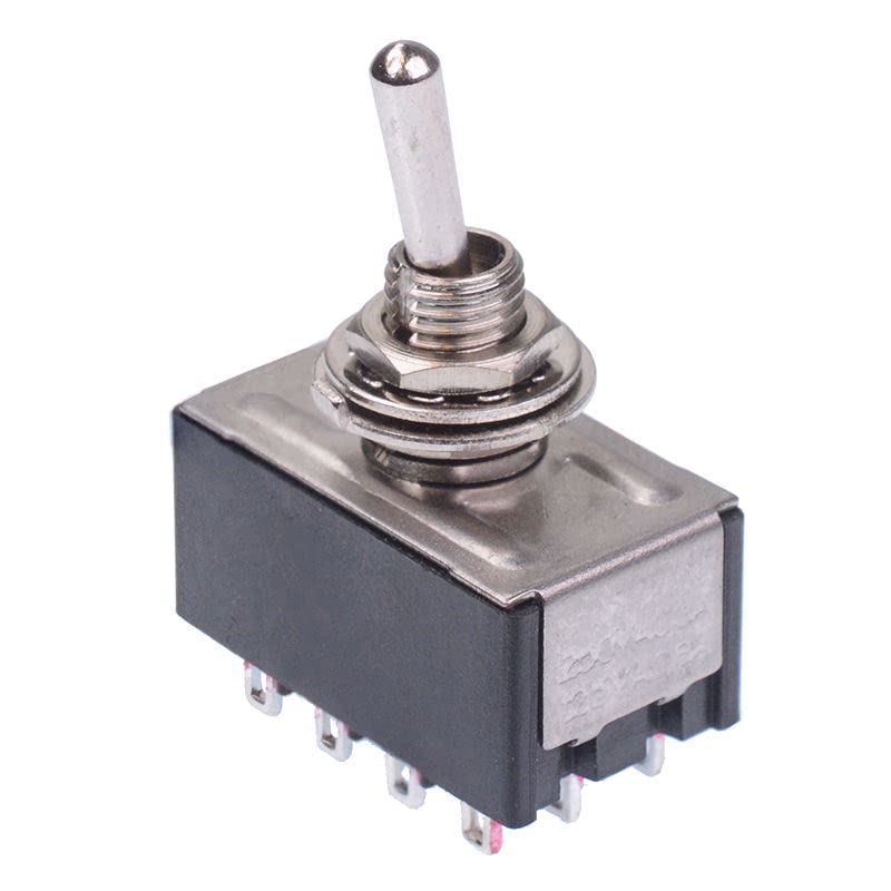 On-Off-On Mini Miniature Toggle Switch 4PDT 4 Pole 3 Position Electronics Electrical