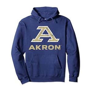 University of Akron Zips Distressed Primary Pullover Hoodie