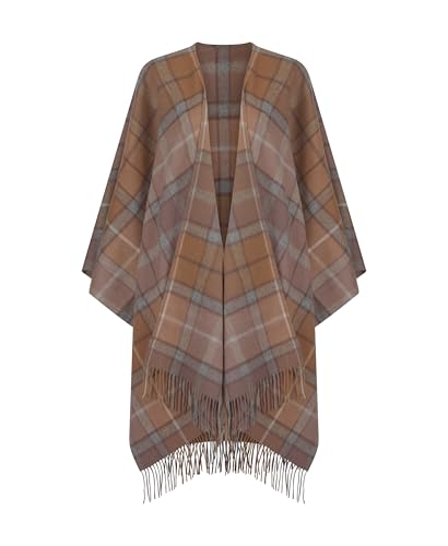 Shepherds Land 100% Lambswool Ruana Cape (Natural Buchanan)