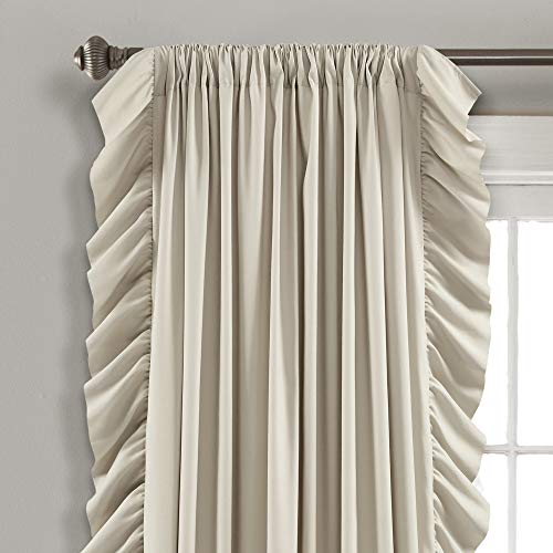 Lush Decor Reyna Wheat Window Curtains Panel Set for Living Dining Room, Bedroom (Pair), 84 x 54 inches, 84 x 54 inches - Image 3