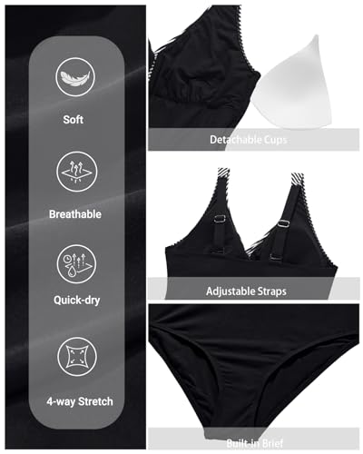 One Piece Swimdress Swimsuit Women - Tummy Control Bathing Suit Dress Tie Knot Swimwear3