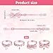 Gtziqa 4 Pcs Cute Cat Collar Breakaway with Bow and Pearl Adjustable Pink Cat Collars for Girl Cats Adorable Kitten Collar Girl Cats Bows & Accessories