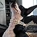 Halsband für Hunde,Hundehalsband mit Perle,Hunde-Katzen-Mode-PU-Leder-Perlenhalsband mit Bling-Strass-Diamant,Verstellbares Chihuahua-Hundehalsband für Hunde,Katzen,Welpen,Kätzchen,M,1.5X33cm