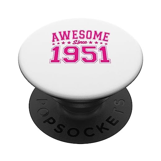 Impresionante desde 1951 Cumpleaños Impresionante Vintage PopSockets PopGrip Intercambiable