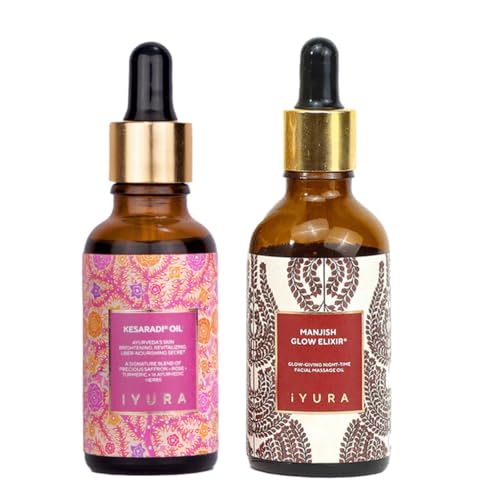 The Ayurveda Experience Day & Night Face Oils for Visibly Glowing Skin | 100% Natural Skincare | 1.69 fl oz (each)