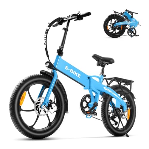 AIWARGOD 20" Folding Electric Bike for Adults, 500W Lightweight Foldable