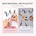 MelodySusie 4PCS Adjustable Resin Nail Art Palette Finger Rings Set, Mini Polish Mixing Holder for Gel, Acrylics and Pigments, Non-Slip Design, Professional Salon and DIY Artist Essential Tool, B Set