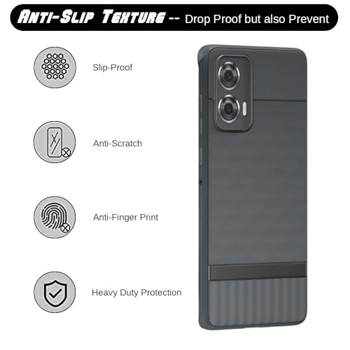 Image of Shockproof Case for Motorola Edge 50 Fusion 5G | Full Camera Protection | TPU Flexible Back Cover for Motorola Edge 50 Fusion 5G (Graphite Grey)