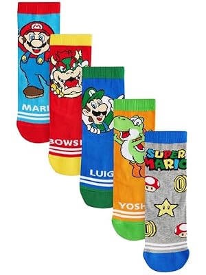 NEXT Niños Pack de 5 pares de calcetines con diseño rico en algodón con licencia de personajes Super Mario 31-36 | Ya disponible en tu tienda friki favorita! En mundofriki.es! NEXT Niños Pack de 5 pares de calcetines con diseño rico en algodón con licencia de personajes Super Mario 31-36 | Ya disponible en tu tienda friki favorita! En mundofriki.es!