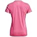 Under Armour Womens Tech V-Neck Twist Short-Sleeve T-Shirt, (643) Pink Punk/White/Metallic Silver, X-Small