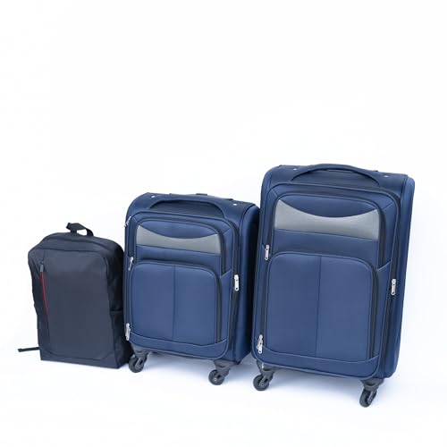 Travel-Friendly Luggage 2-Piece Backpack Set for Stress-Free Adventures, Soft and Durable Design in Blue2
