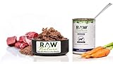 RAW Nature - Pferd Pur 6x400g - Mit Leinsamen - Nassfutter für Hunde - Hoher Fleischanteil - Monoprotein - Alleinfuttermittel - Getreidefreies Hundefutter (6er Pack)
