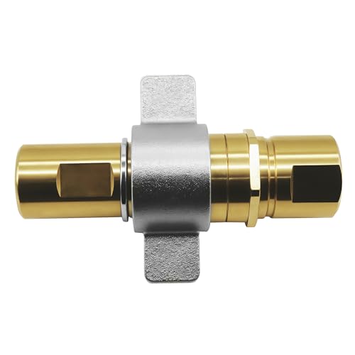 Image of 1 inch NPT Wet-Line Wing Nut Hydraulic Quick Disconnect Coupler /Coupling Set, Heavy-Duty Brass for Industrial Hydraulic Systems