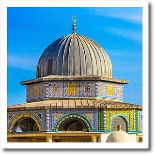 6x6 Iron on Heat Transfer for White Material - Small Shrine, Dome of The Rock. Temple Mount, Jerusalem, Israel Temples