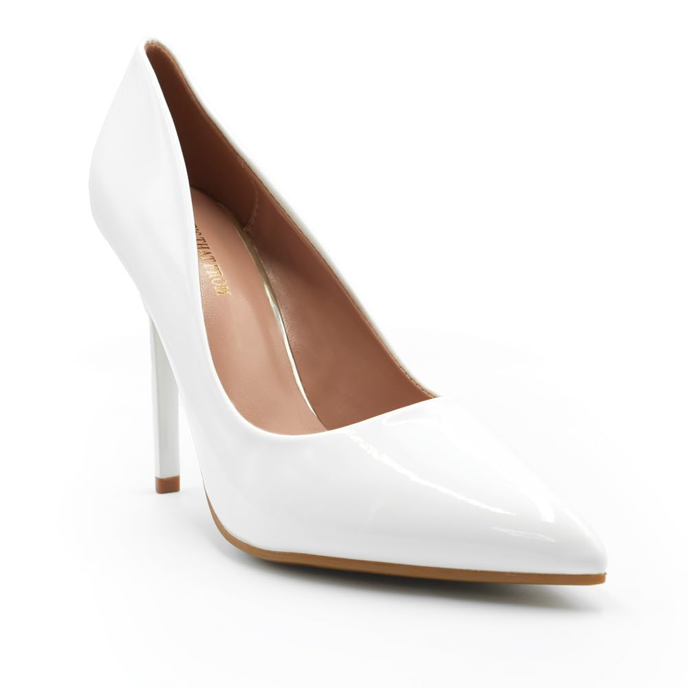 Womens High Heel Pointed Toe Pumps Smart Office Work Courts Shoes Ladies Pumps Party Prom Wedding Bridal Occasion Heeled Court Stiletto Heels Shoes