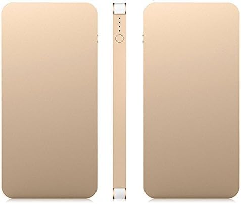 Portable Charger Power Bank 10000mah Efficient Ultra-thin Lightweight Elegant and Beautiful External Battery Charger/Battery Pack (GOLD/white)