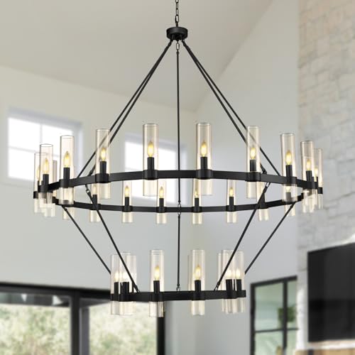 VARTTYAL 2 Tier Wagon Wheel Chandelier