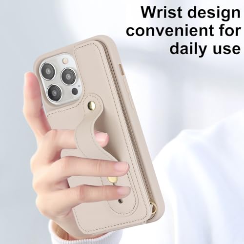 MRRSIWEI Capa tipo carteira transversal para iPhone 16 Pro Max, cordão de couro PU com bloqueio de R