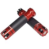 IZTOSS 23mm Aluminum Motorcycle Hand Grips Anti-Slip Handlebar Rubber Gel Rotatable Throttle for Hon