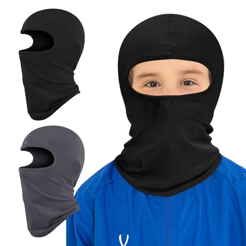Risipu 2 Pack Kids Balaclava Face Mask,Thin Helmet Liner Fac