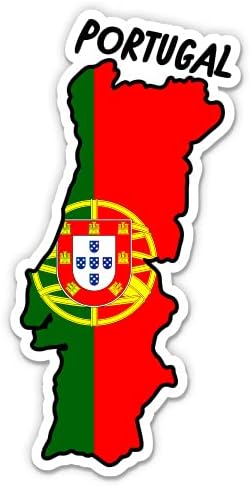Portugal Map with Flag - Vinyl Sticker for Car, Laptop, Notebook - 5