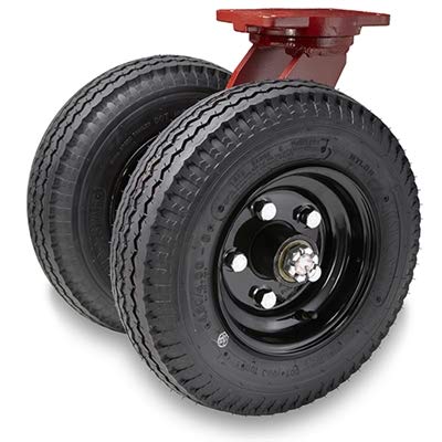 Hamilton Pneumatic Dual-Wheel Rigid Part# S-72166-PR Caster with 16" Pneumatic Air-Filled Tire with 1" Precision Tapered Roller Bearings - 2440 Lbs Capacity - USA Made
