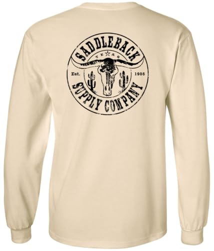 Saddleback Supply Men's Desert Skull Logo Long Sleeve Tees
