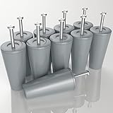 Rolladenstopper 60mm | Grau | 5 Paar | komplett mit Schraube & Dichtung - Anschlagwinkel für Rollläden, Rollo o. Jalousie Stopper